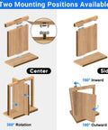 Diagram showing mounting positions for Beefy Stainless Steel Hidden Door Hinge With 360 Degree Pivot Rotation And 570 Lbs Load Bearing