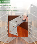 Installation of 40 Pack 1.57 Inch Stainless Steel 304 Heavy Duty L Brackets With Slot 90 Degree Corner Shelf Brackets