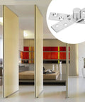 Dope 360 Degree Pivot Stainless Steel Door Hinge 75mm Long, 2 Pack in a modern living room setting