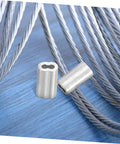 Kick Ass Heavy Duty Aluminum Cable Sleeves, Eight Shaped Snare Wire Ferrules for USB C Charger ends, showing two ferrules.