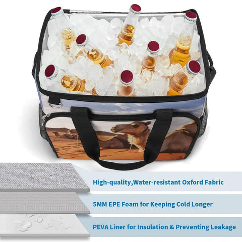 Desert Rest Small Cooler Bag For Men And Women, Insulated Lunch Tote with drinks and ice