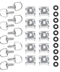 D Ring Quick Release Fairing Fasteners For Motorcycles And Bikes 14mm Universal Fit Quarter Turn Bolts Set With Silver Finish