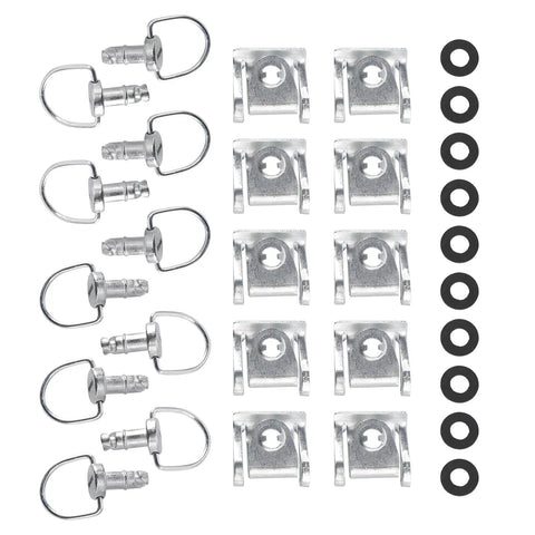 D Ring Quick Release Fairing Fasteners For Motorcycles And Bikes 14mm Universal Fit Quarter Turn Bolts Set With Silver Finish