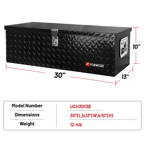 Heavy Duty Aluminum Truck Bed Tool Box With Kickass Lock System And Rugged Dual Side Handles For Stashing All Your Tools And Gear In Pickup Trucks And Rv Solid Black