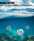 Five Pack Coin Sinkers Fishing Weights Disc Weights No Roll Lead Weights For Freshwater And Saltwater Fishing 4oz Each