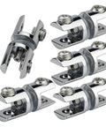 5 Pack Glass Clamps For 5 To 10mm Thick Glass Durable Rustproof Bidirectional Mounts For Shelves Partitions And Glass Rails