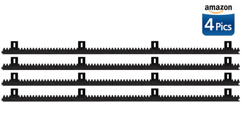 Heavy Duty Reinforced Nylon Gear Rack Kit Built Tough For Sliding Gate Openers 4 Piece Pack With Mounting Hardware Weatherproof And Quiet