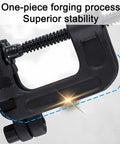 Close-up of 2-In-1 Adjustable Angle Clamp With 0-180 Degree Range, highlighting one-piece heavy-duty forging process.