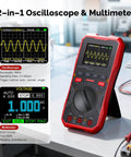 2 In 1 Handheld Oscilloscope And Multimeter Combo For Electronics DIY with 1MHz Bandwidth, 2.4 inch display on desk