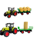 Farmland Agricultural Series Friction Powered Tractor Toys Set Of Six Lightweight Hay Barrel Transport Machines For Kids