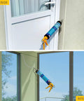 Masonry Crack Filler seals and waterproofs cracks in concrete walls and floors, fast setting and paintable in one hour, indoor outdoor use, gray.