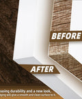 Comparison of plywood edges before and after using White Edge Banding One And A Half Inch By Twenty Five Feet Melamine Edge Banding