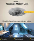 3 Inch LED Gimbal Recessed Downlight Canless 4 Pack With 5 CCT Color Switch 2700K To 5000K 8W 600 Lumens Dimmable 120V Brushed Nickel