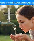 Four Way Sillcock Water Key 1/4 In 9/32 In 5/16 In 11/32 In Go-To Must-Have Handy Palm Sized Shutoff Tool For Hose Bibs Anti Corrosion Zinc Plated Steel The Essential Home Or Crisis Kit Hydrant Valve Key on outdoor faucet