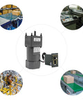 90W Variable Speed AC Gear Motor With 110V Single Phase Power 0-135 RPM Output 10K High Torque Includes Speed Controller And Gear Box Heavy Duty Industrial Electric Gear Reduction Reducer For Tough Automation And Machinery