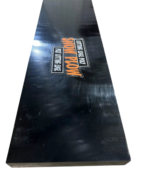 Heavy Duty Poly Cutting Edge For Snow Plows 96 Inch One Piece Replacement showing close-up of black poly material surface.