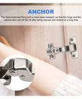10 Pack Stainless Steel Cabinet Door Hinges With Ultra Quiet Soft Close For DIY Ready Kitchen Cupboard Furniture installed