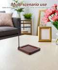 Top Shelf Wood Coffee Dripper Stand Built Tough With Stainless Base on a table, showcasing its stable structure for quick brewing.