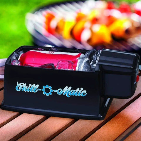 Instant Beverage Cooler That Chills 12 Oz Cans In 60 Seconds Portable Electric Drink Chiller For Tailgate Ready BBQs Camping And Parties Black No Foam No Overflow Spinning Design Fastest On The Market For Quick Ice Cold Cans Anywhere You Go
