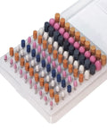 Assorted 100 Piece Grinding Stones Set With One Eighth Inch Shank For Rotary Tools Aluminum Oxide Mounted Grinding Bits Includes Bullet And Cylinder