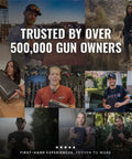Trusted gun owners with Compact Mechanical Handgun Lock Box For Instant Access Portable Safe Case featured centrally.