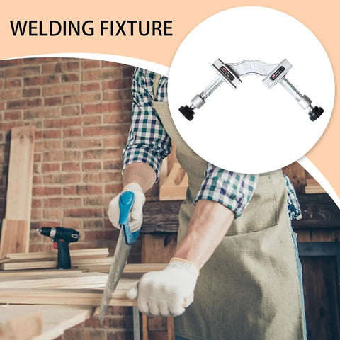 Heavy Duty Tube Clamp For Woodworking Precision Angle Positioning Jig used as welding fixture with durable stainless frame in workshop.