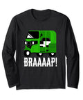 Dope Tuk Tuk Rickshaw And Rad Italian Scooter Long Sleeve T Shirt For Riders Catching Bangkok Vibes In A Lightweight Classic Fit.