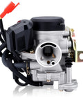 GY6 50Cc Carburetor Big Bore 18Mm for 139QMB 139QMA engines side view installation for Taotao scooters ATVs go karts mopeds quads
