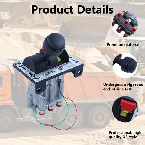 Power Take Off PTO Hoist Air Shift Control Valve With PTO Switch Brighter Light Push To Connect Fittings For Dump Truck Hydraulic System Compatible With AV295 AV295 328388-79X 329358X K90 K90D