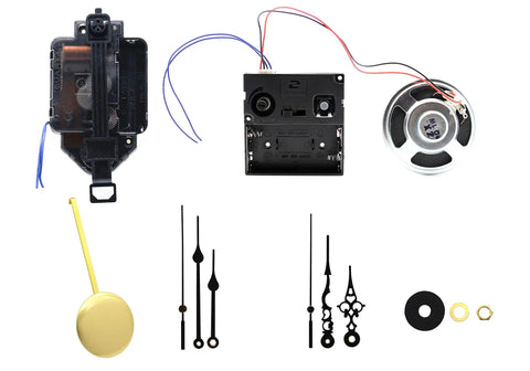 Chiming Pendulum Clock Movement With Westminster Melody, 2 Hands, 23.5mm Shaft, 16mm Thread, Dope Replacement Part For DIY Clocks