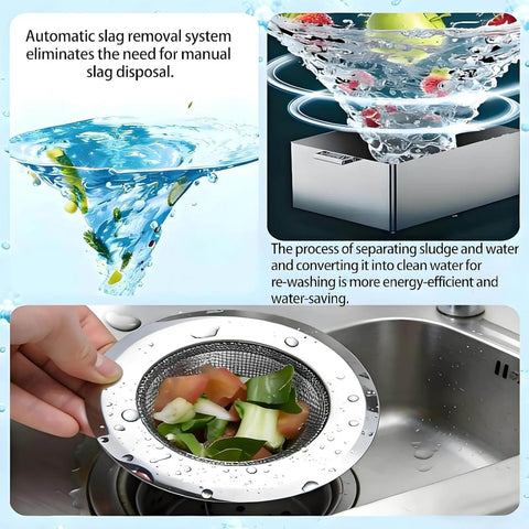 Automatic slag removal system in action, showing efficient cleaning process for Totally Slick Countertop Dishwasher With Automatic Sterilization And Snappy Touchscreen Controls Straight Up Saves Precious Counter Real Estate For Dorms Apartments And Tiny Homes.