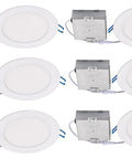 Six Pack Slim Recessed LED Downlight Kit 6 Inch Dimmable 3000K Warm White Easy Install Budget Friendly Energy Saving Ceiling Lighting That Saves You Time And Money Today