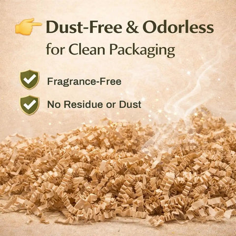 Brown Crinkle Paper Filler For Gift Baskets And Boxes 5oz Festive Shredded Paper Stuffing with dust-free and odorless features