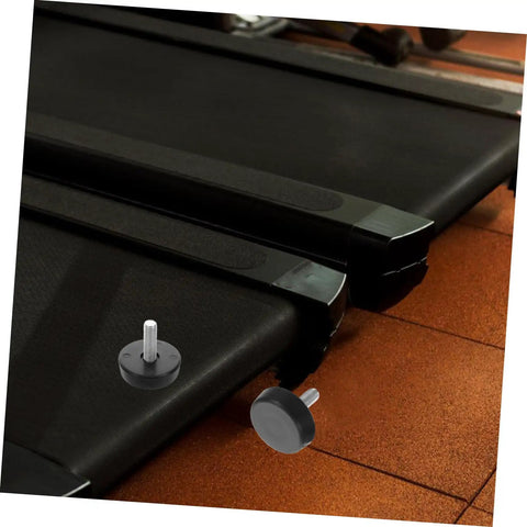 Four Piece Adjustable Treadmill Levelers With Non Slip Swivel Base And Universal Mounting Bolts on treadmill surface
