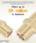Heavy Duty 1/4 Male NPT Brass Hex Nipple Fitting Bulk Pack Of 600 Lead Free Plumbing Connector Kicks Ass For Water Fuel And Oil Lines Top Shelf Reliability, close-up view of brass fittings.