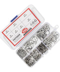 Crinkle Spring Wave Washers Set 350 Pcs Assortment Kit M3 To M12 Made Of 304 Stainless Steel Heavy Duty Gasket Set For Mechanical Fasteners Gear Up For Hardware Projects in labeled organizer