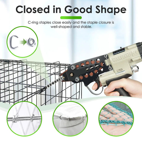 Pro Grade 16 Gauge Half Inch Crown Hog Rings Forged From Authentic 304 Stainless Steel 1000 Piece Bundle Heavy Duty Tacker Staples No Jam Headaches Built Like A Tank For Swift Fixes using a tacker on a wire frame.