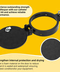 Heavy-duty locking mechanism for 6 Inch PVC Conduit Carrier Kit with weather resistant black cover and mounting hardware.