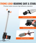 12V 14-inch linear actuator with aluminum alloy tube, electroplated iron head, high-torque motor, mounted with bracket