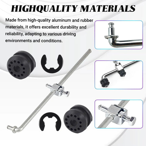 Beefed Up Shift Linkage Bushing Kit For Dodge Ram Transfer Case Shifter Control With E Clips And Grommet Replacement For 52105555AA 68078974AA 26 884 926884 Fits 2002 To 2005 Ram 1500 2500 3500, aluminum and rubber parts