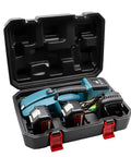 Heavy Duty Electric Strapping Gun With Digital Readout And Dual 4000mAh Batteries in a portable case with charger.