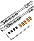 Adjustable Metal RC Drive Shaft For 1/12 Scale Crawlers, Telescoping 70mm-93mm Length, 8mm Outer, 4mm Inner, Includes 4mm-To-3mm Sleeve