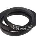 Classic Wrapped V Belt A35 Half Inch 37 Inch Outside Circumference Black Rubber Drive Belt coiled view