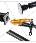 Rear Driveshaft For Ford Edge And Lincoln MKX AWD Heavy Duty Replacement Prop Shaft Assembly For 2.0L 3.5L 3.7L Engines Fits 2009 2014 Edge And 2011 2014 Edge Replaces DT4Z 4R602 A SK936846 black AWD prop shaft detail with flange ends
