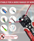Automatic Wire Stripper Pliers With Self-Adjusting 3-In-1 Function For Stripping Crimping And Cutting 10-24 AWG Wires in use