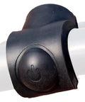 Black rubber cover on 120dB Electric Bike Horn For Mountain And Road Bikes And Scooters, Waterproof Handlebar Bell with power button