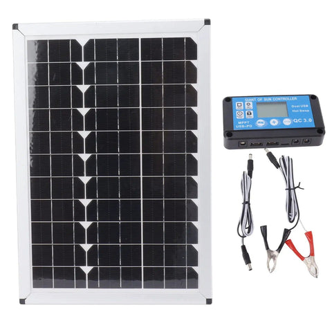 100W Solar Panel Kit With Monocrystalline Module And 20A 12V 24V Controller For Car Camping Power On The Go High Efficiency