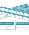 Self Laminating Preventative Maintenance Labels 1x2 Inch By Date Next Inspection Safety Stickers 180 Pcs, blue vinyl