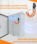 Slick Outdoor Electric Vehicle Charger Cover With Viewing Window For Tesla And Universal Wall Box featuring customizable hooks and ventilation ports.