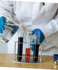 Topperfun High Temp Silicone Rubber Tapered Assortment Kit With Sealing Plugs For Test Tubes Flasks And Tanks To Mask Off Holes Effortlessly. Lab scene with sealed test tubes